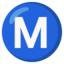 Download Circled M emoji, Google style