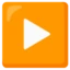 Play Button emoji, Google design