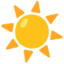 Sun emoji on Android