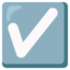 Check Box With Check emoji, Google design