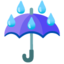 Download Umbrella with Rain Drops emoji, Google style