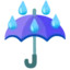 Umbrella with Rain Drops emoji on Android