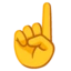 Index Pointing Up emoji on Android