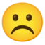 Frowning Face emoji on Android