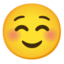 Smiling Face emoji, Google design