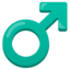 Male Sign emoji, Google design
