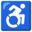 Wheelchair Symbol emoji, Google design