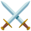 Crossed Swords emoji, Google design