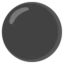 Black Circle emoji, Google design