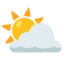 Sun Behind Cloud emoji on Android