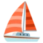 Sailboat emoji, Google design