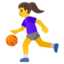 Woman Bouncing Ball emoji, Google design