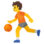 Person Bouncing Ball emoji, Google design