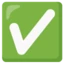Check Mark Button emoji on Android
