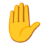 Raised Hand emoji, Google design