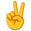 Victory Hand emoji, Google design