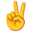Victory Hand emoji on Android