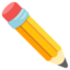 Pencil emoji, Google design