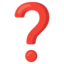 Download Red Question Mark emoji, Google style