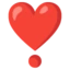 Heart Exclamation emoji, Google design
