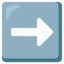 Right Arrow emoji, Google design