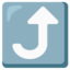 Download Right Arrow Curving Up emoji, Google style