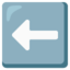 Download Left Arrow emoji, Google style