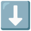 Download Down Arrow emoji, Google style