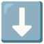 Down Arrow emoji, Google design