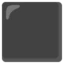 Black Large Square emoji, Google design