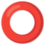 Download Hollow Red Circle emoji, Google style