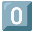 Keycap: 0 emoji, Google design