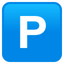 P Button emoji, JoyPixels design