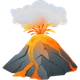 Volcano emoji, JoyPixels design