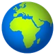 Globe Showing Europe-Africa emoji, JoyPixels design