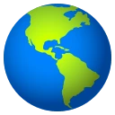 Globe Showing Americas emoji, JoyPixels design
