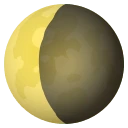 Waning Crescent Moon emoji, JoyPixels design