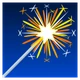 Sparkler emoji, JoyPixels design