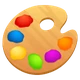 Artist Palette emoji, JoyPixels design