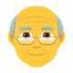 Old Man emoji, JoyPixels design
