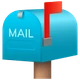 Closed Mailbox with Raised Flag emoji, JoyPixels design
