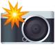 Camera with Flash emoji, JoyPixels design