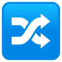 Shuffle Tracks Button emoji, JoyPixels design