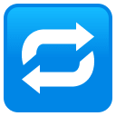 Repeat Button emoji, JoyPixels design