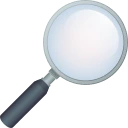 Magnifying Glass Tilted Right emoji, JoyPixels design