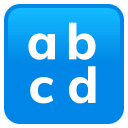 Input Latin Lowercase emoji, JoyPixels design