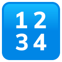 Input Numbers emoji, JoyPixels design