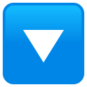 Downwards Button emoji, JoyPixels design