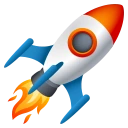 Rocket emoji, JoyPixels design