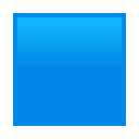 Blue Square emoji, JoyPixels design